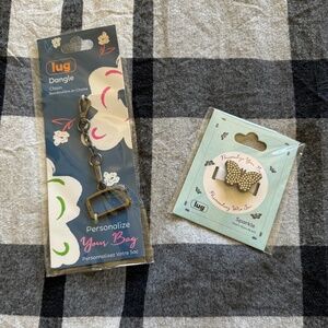 Butterfly sparkle charm and keychain dangle - Brand new in plastic